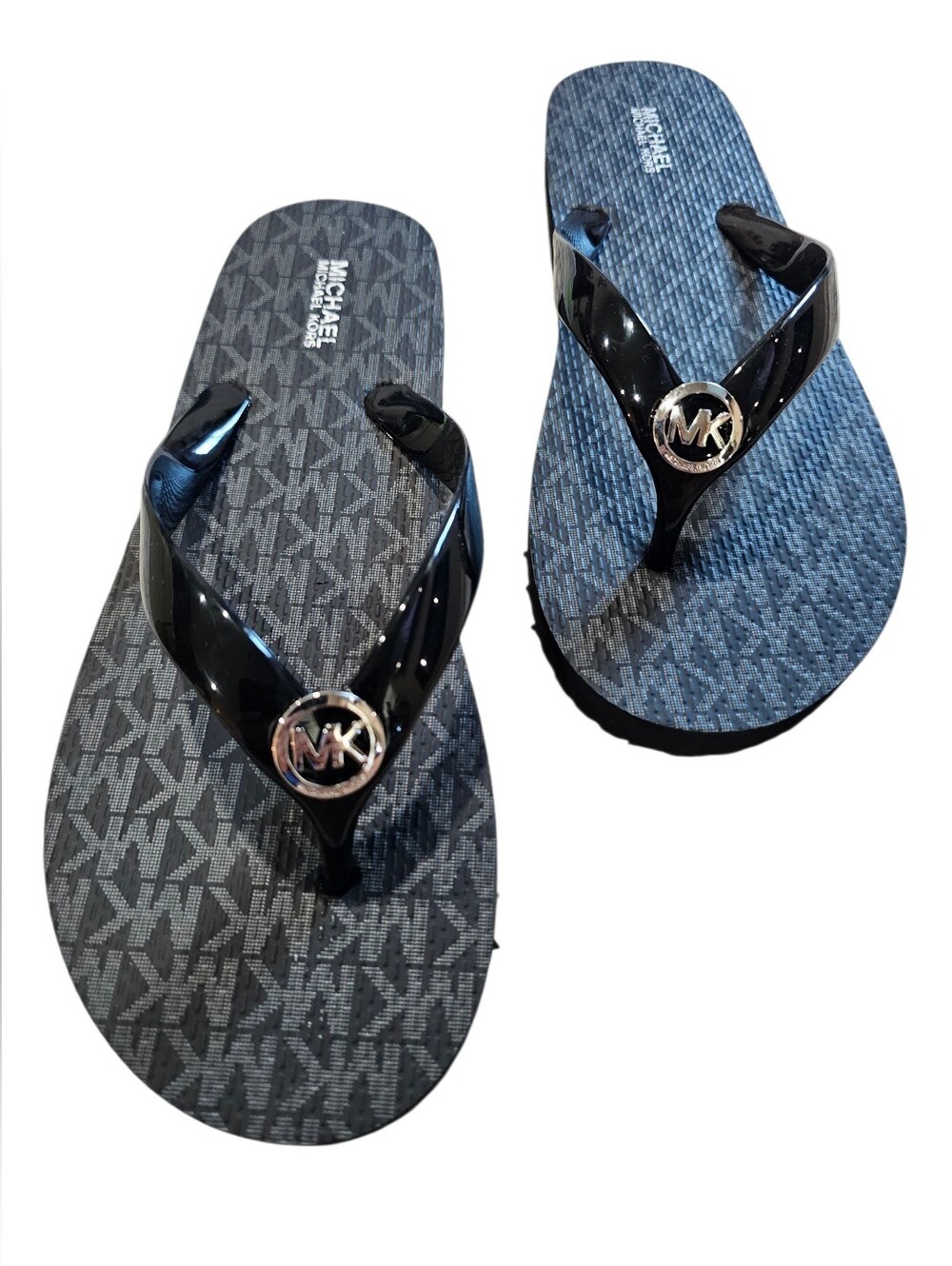Michael Kors Mini Jet Set Print PVC Sandals, Size 8, New Without Tag